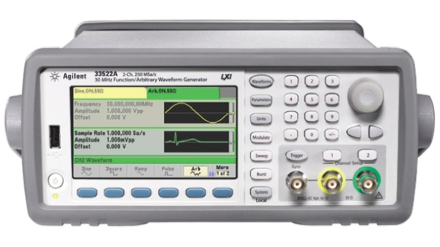Keysight Technologies 函数信号发生器, 最大30MHz, FM调制, 输入阻抗5 kΩ, 以太网，GPIB，USB接口, 33521A