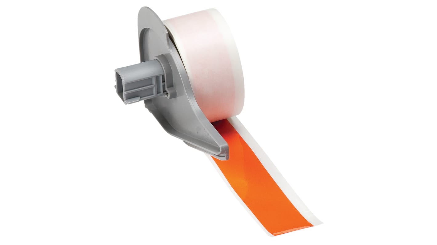 Brady B-595 Vinyl Orange Cable Labels, 25.4mm Width, 1 Qty