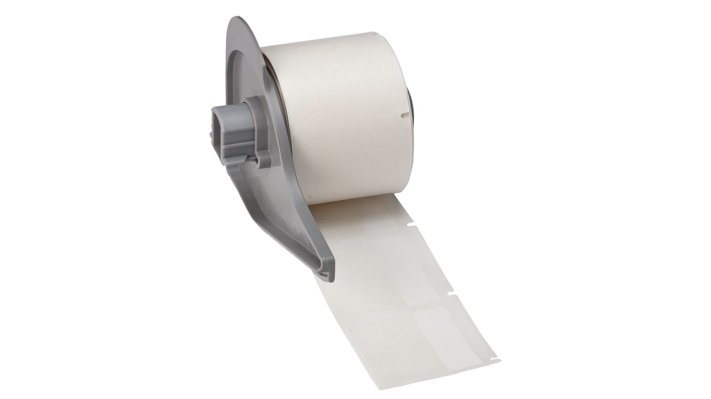 Brady B-427 Self-laminating Vinyl Transparent/White Cable Labels, 38.1mm Width, 38.1mm Height