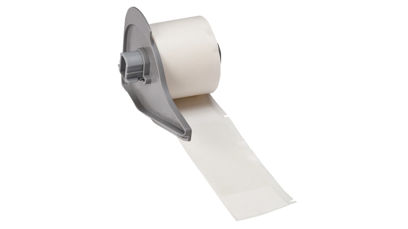 Brady B-427 Self-laminating Vinyl Transparent/White Cable Labels, 38.1mm Width, 101.6mm Height