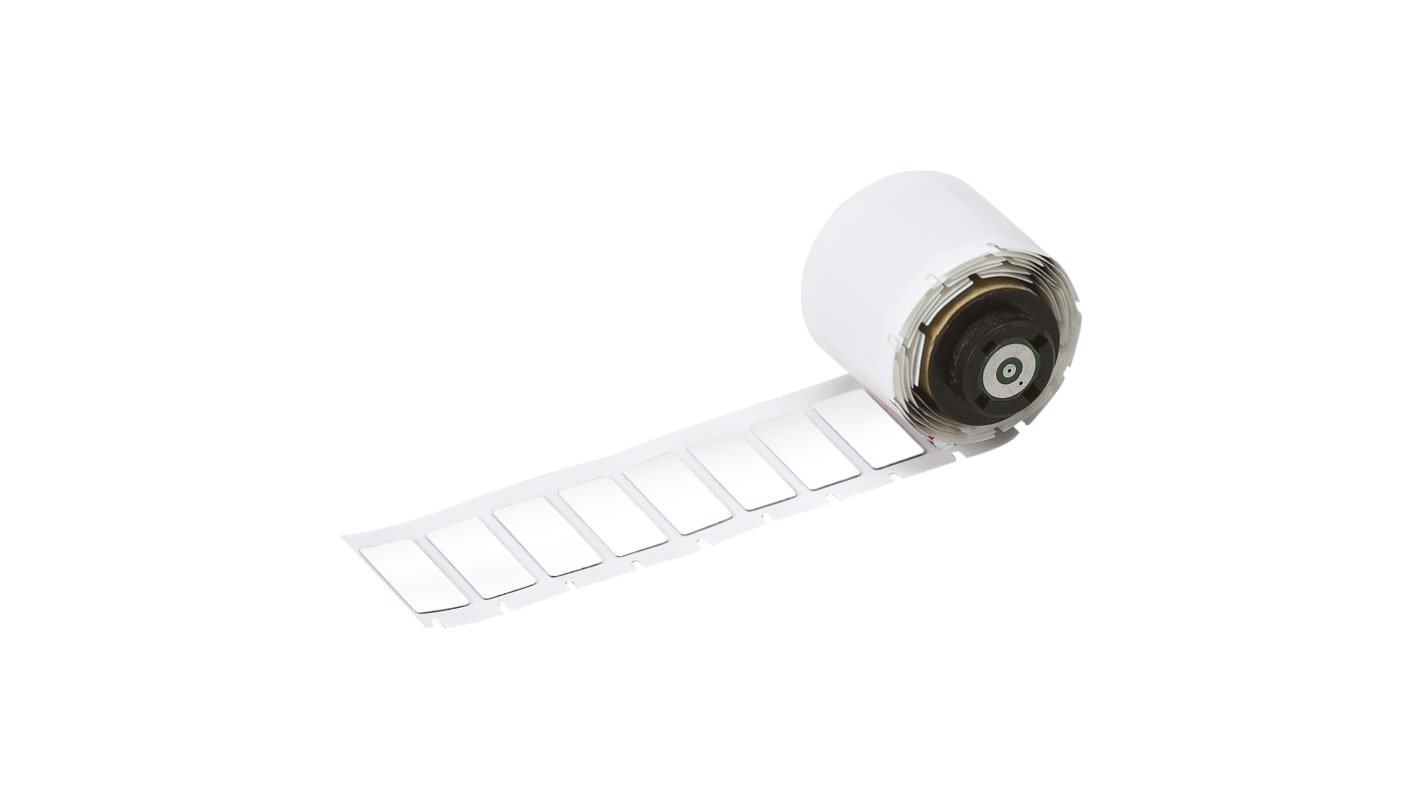 Brady B-7593 Engraved Replacement Etikette auf Rolle x 35mm für BMP71, 100 auf Weiß Polyester