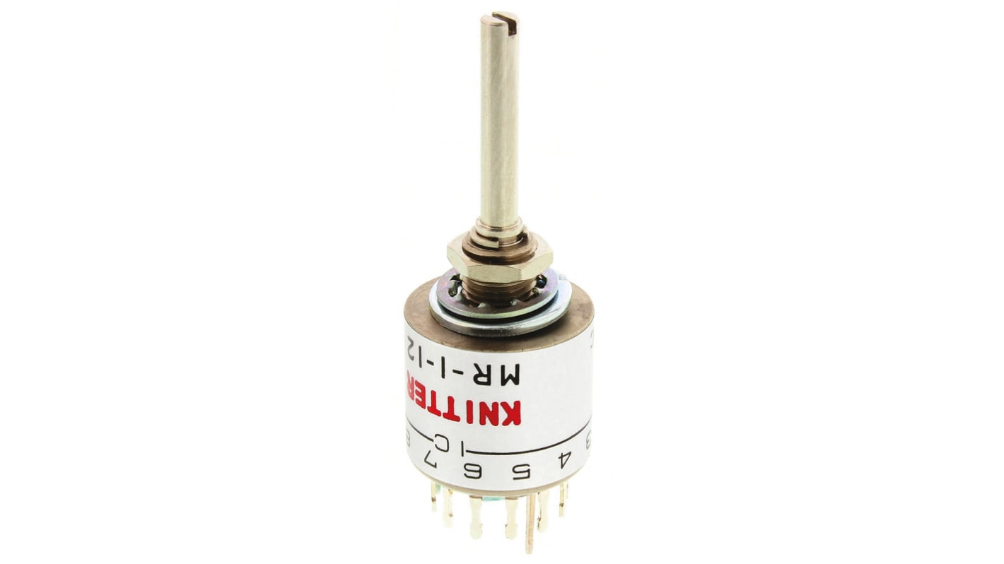 Commutatore rotante MR 1-12 12 vie, 125 V ac, 24V cc