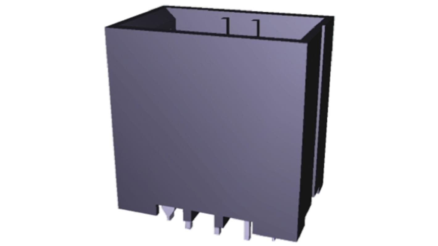 TE Connectivity Dynamic 3000 Series Straight Through Hole PCB Header, 6 Contact(s), 5.08mm Pitch, 2 Row(s), Shrouded