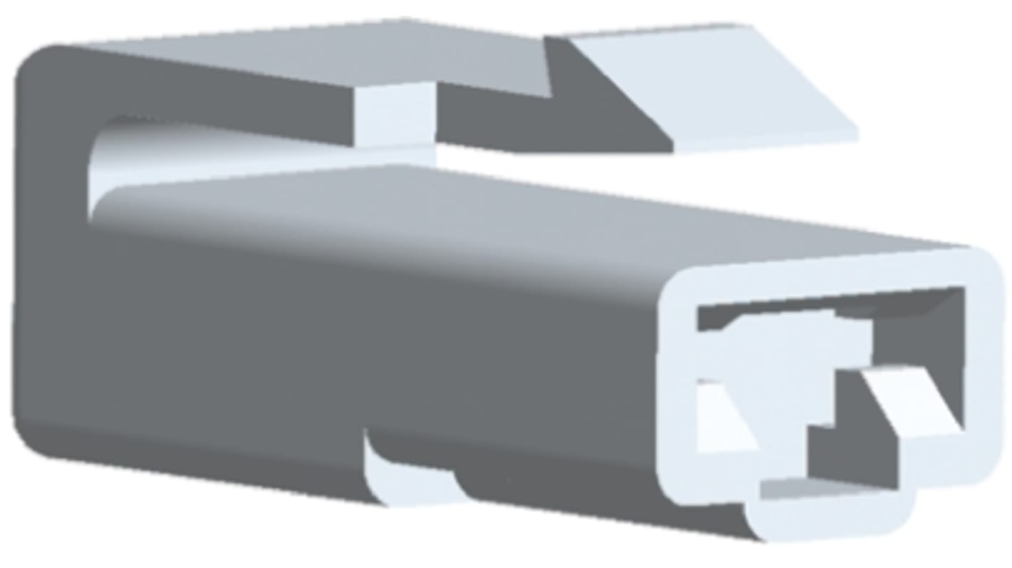 TE Connectivity, FASTON .250 1 Way Nylon Crimp Terminal Housing, 0.25in Tab Size, Natural