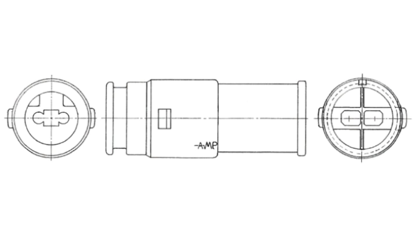 Conector de automoción TE Connectivity Econoseal J Mk I Macho de 4 vías en 1 fila, terminación: Crimpado