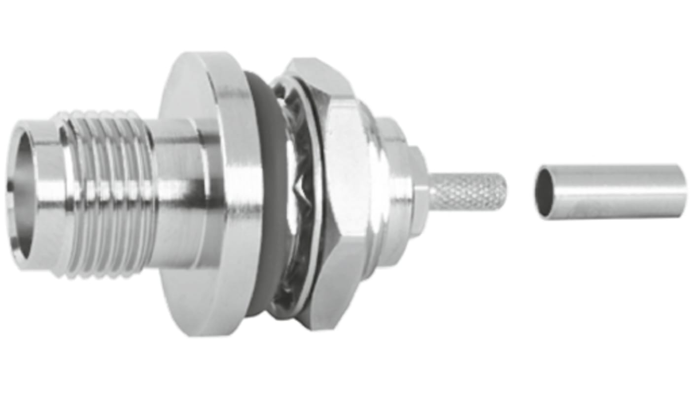 Telegartner, Jack Panel Mount TNC Connector, 50Ω, Solder Termination, Straight Body