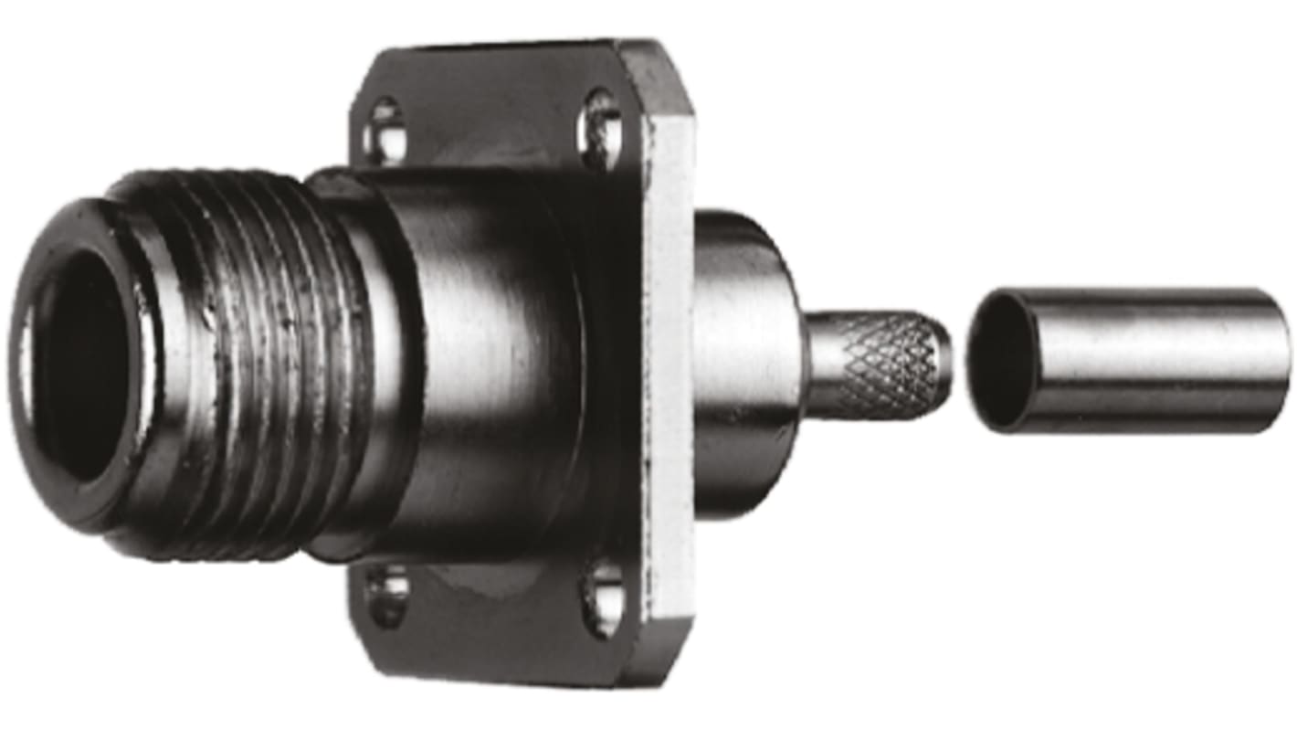 Telegartner, Jack Panel Mount N Connector, 50Ω, Crimp Termination, Straight Body