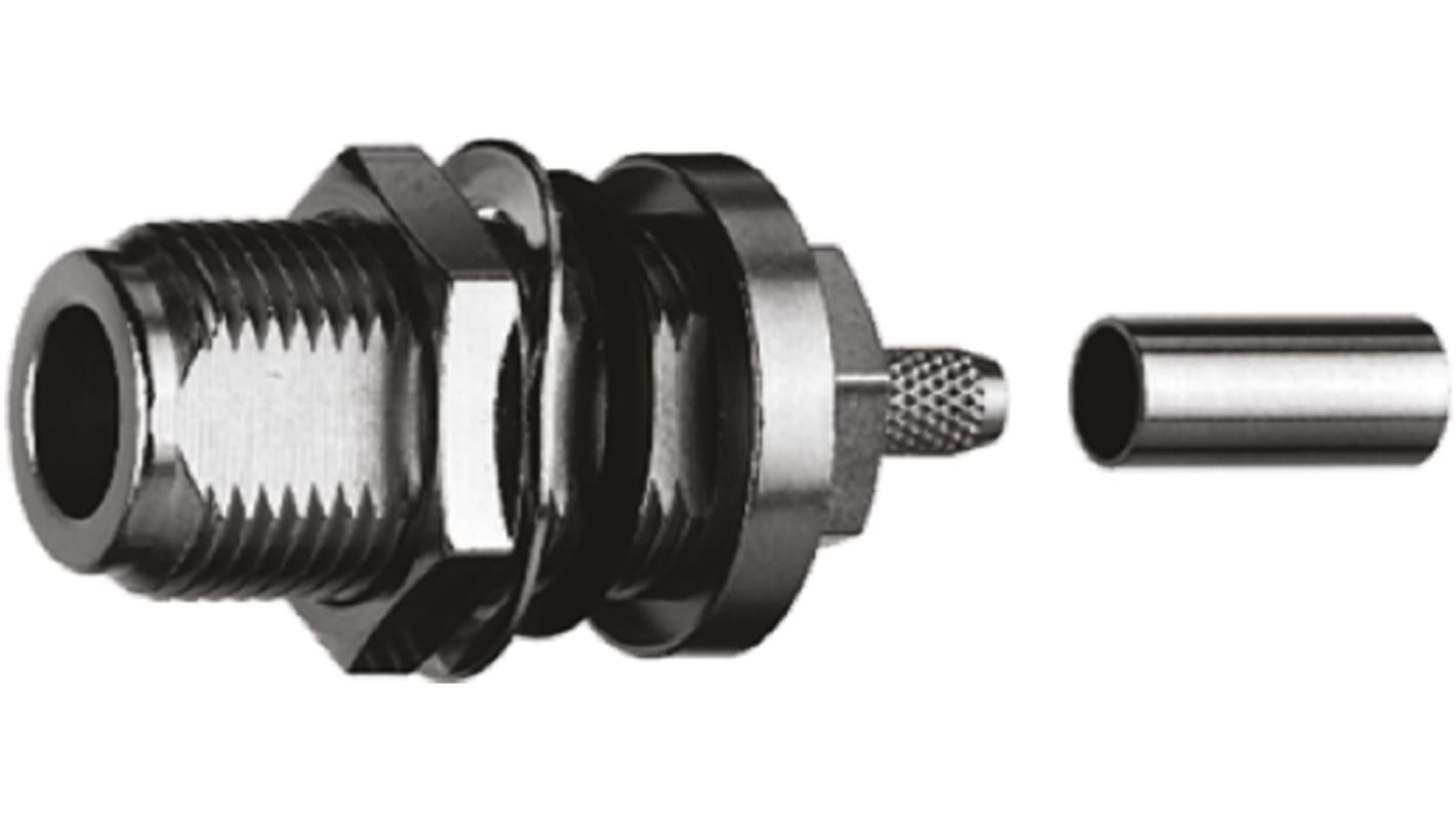 Telegartner, Jack Panel Mount N Connector, 50Ω, Solder Termination, Straight Body