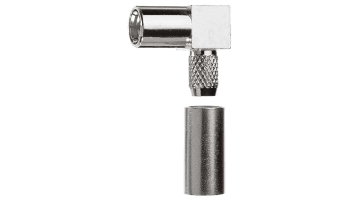 Telegartner, Jack Cable Mount SMB Connector, 50Ω, Crimp Termination, Right Angle Body
