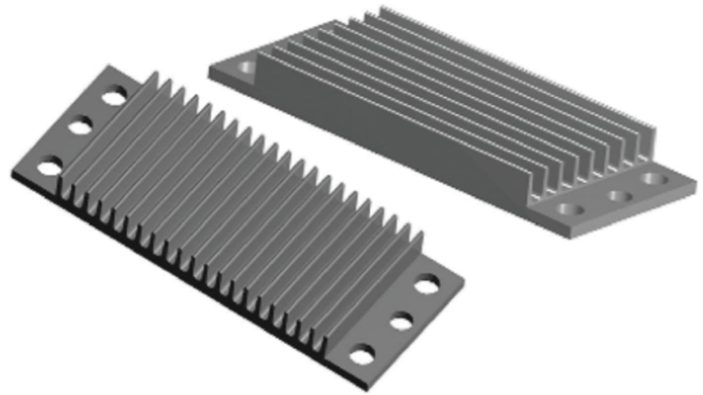 Heatsink, 1/8 Brick DC/DC Converter, 57.9 x 22.9 x 22.9mm, Screw