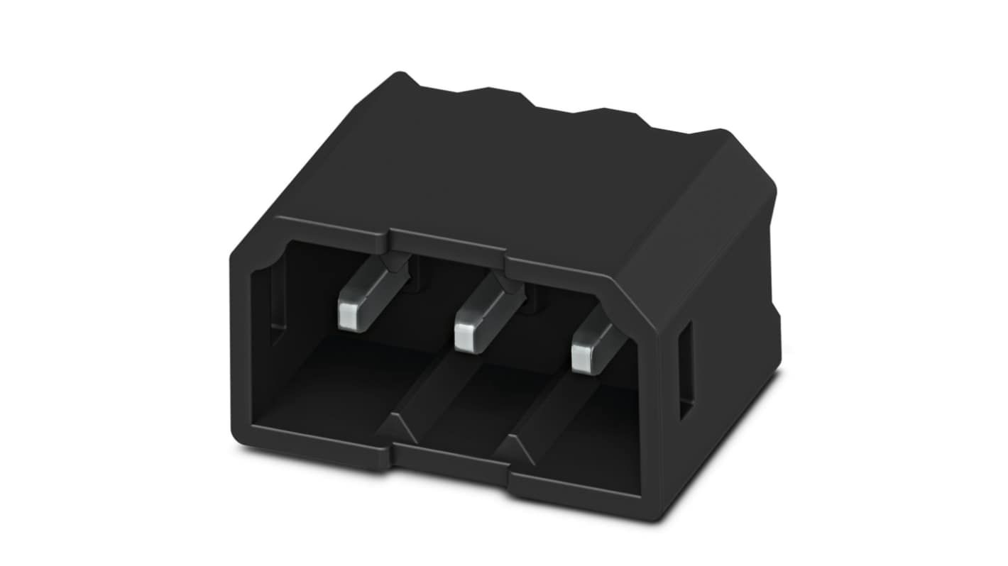 Phoenix Contact, 2.5mm Pitch, COMBICON PTSM, 4 Way, Right Angle, Pluggable Terminal Block, Header, Solder Termination,