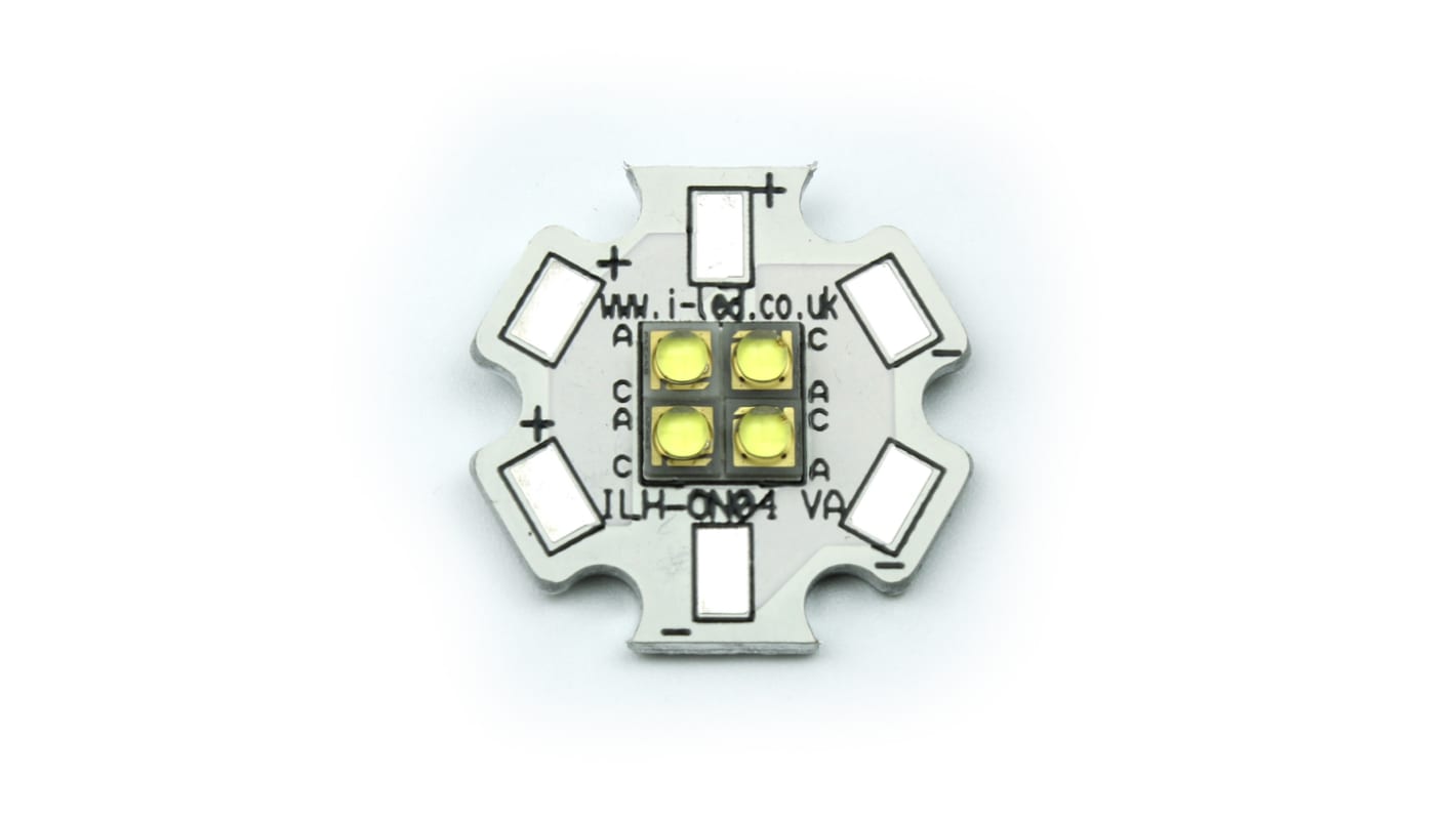 ILS ILH-ON04-ULWH-SC201, OSLON4 PowerStar Circular LED Array, 4 White LED (6500K)