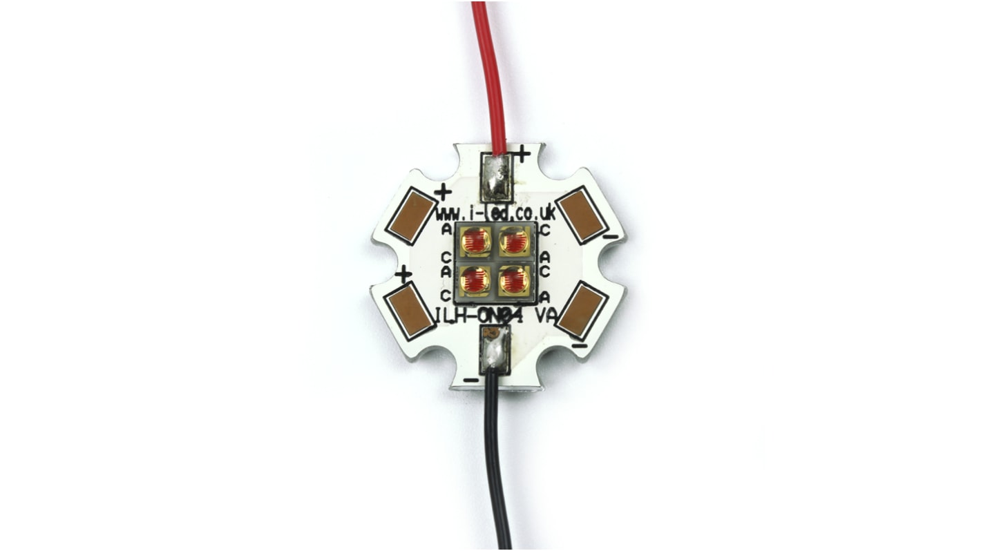 ILS ILH-ON04-TRGR-SC201-WIR200, OSLON4 PowerStar LED Array, 4 Green LED
