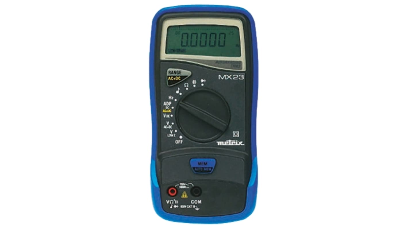 Metrix MX 23 Handheld Digital Multimeter, True RMS, 750V ac Max - RS Calibrated