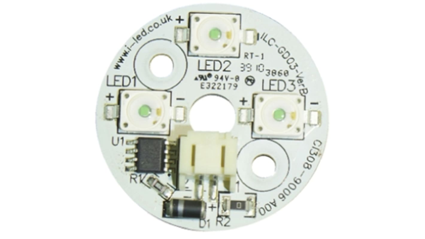 ILS ILC-GD03-TRGR-SD101, Dragon3 Coin Circular LED Array, 3 Green LED
