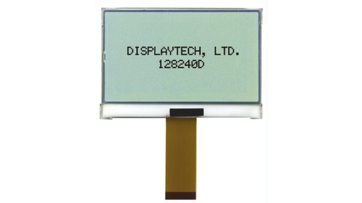 Displaytech Monochrom LCD, Graphisch 240 x 128 Px, Hintergrund Weiß reflektiv