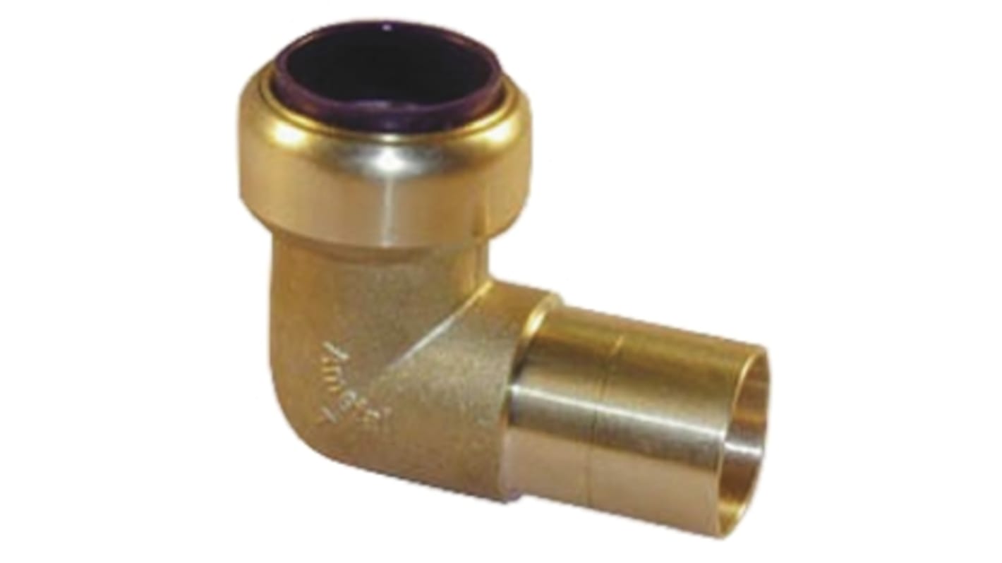 Pegler Yorkshire 直角异径弯头, 推入式黄铜管件, 内螺纹外螺纹