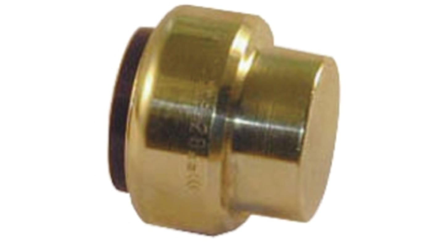 Pegler Yorkshire Brass Pipe Fitting, Straight Push Fit End Stop, Female 15mm