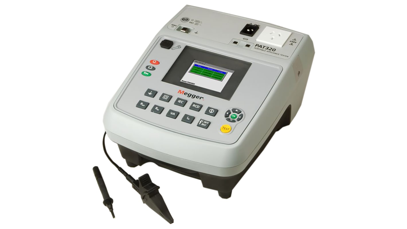 Megger PAT320 PAT Tester, Class I, Class II Test Type