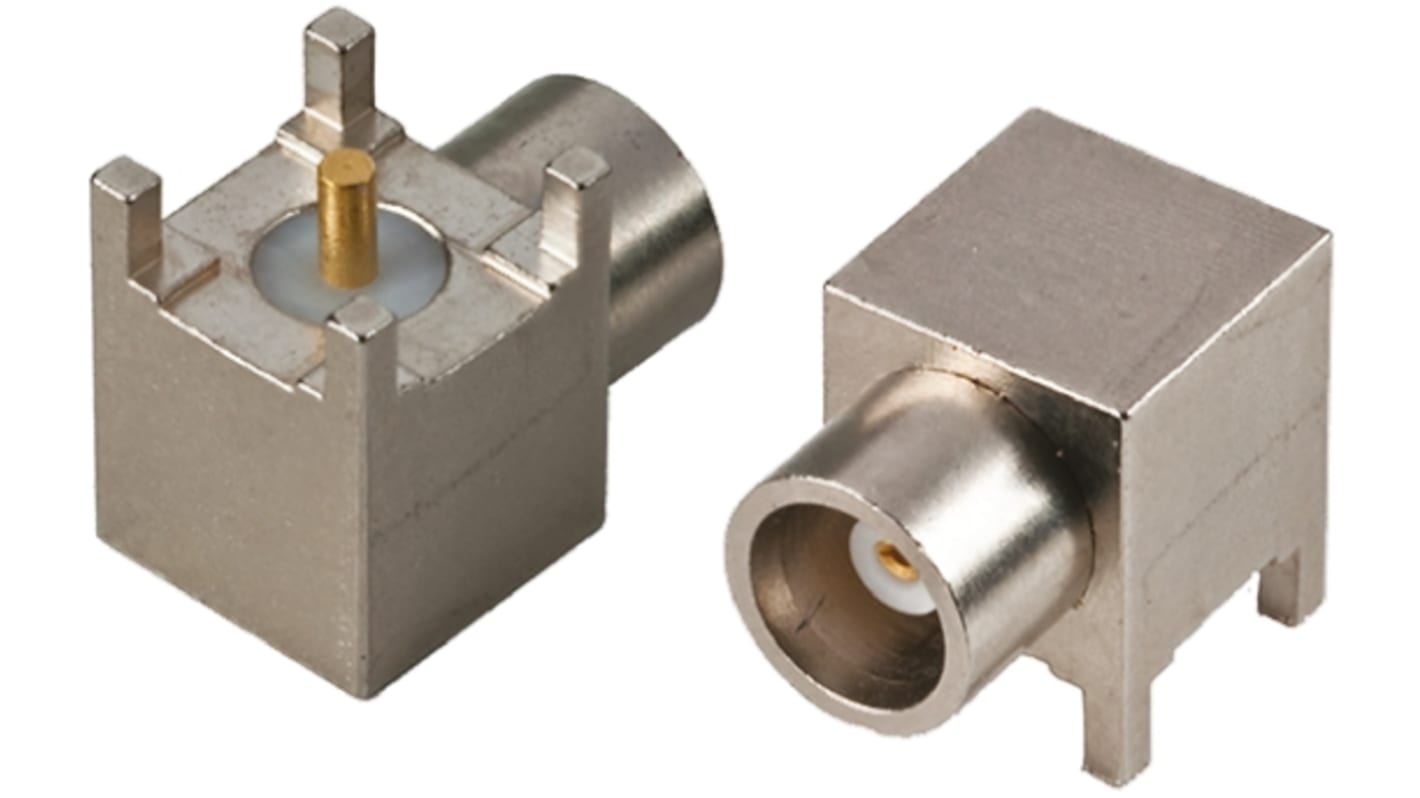 TE Connectivity, jack Through Hole, 50Ω, Solder Termination, Right Angle Body