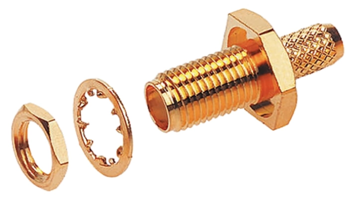 TE Connectivity Straight 50Ω RF Adapter SMA Socket to SMA Socket 18GHz