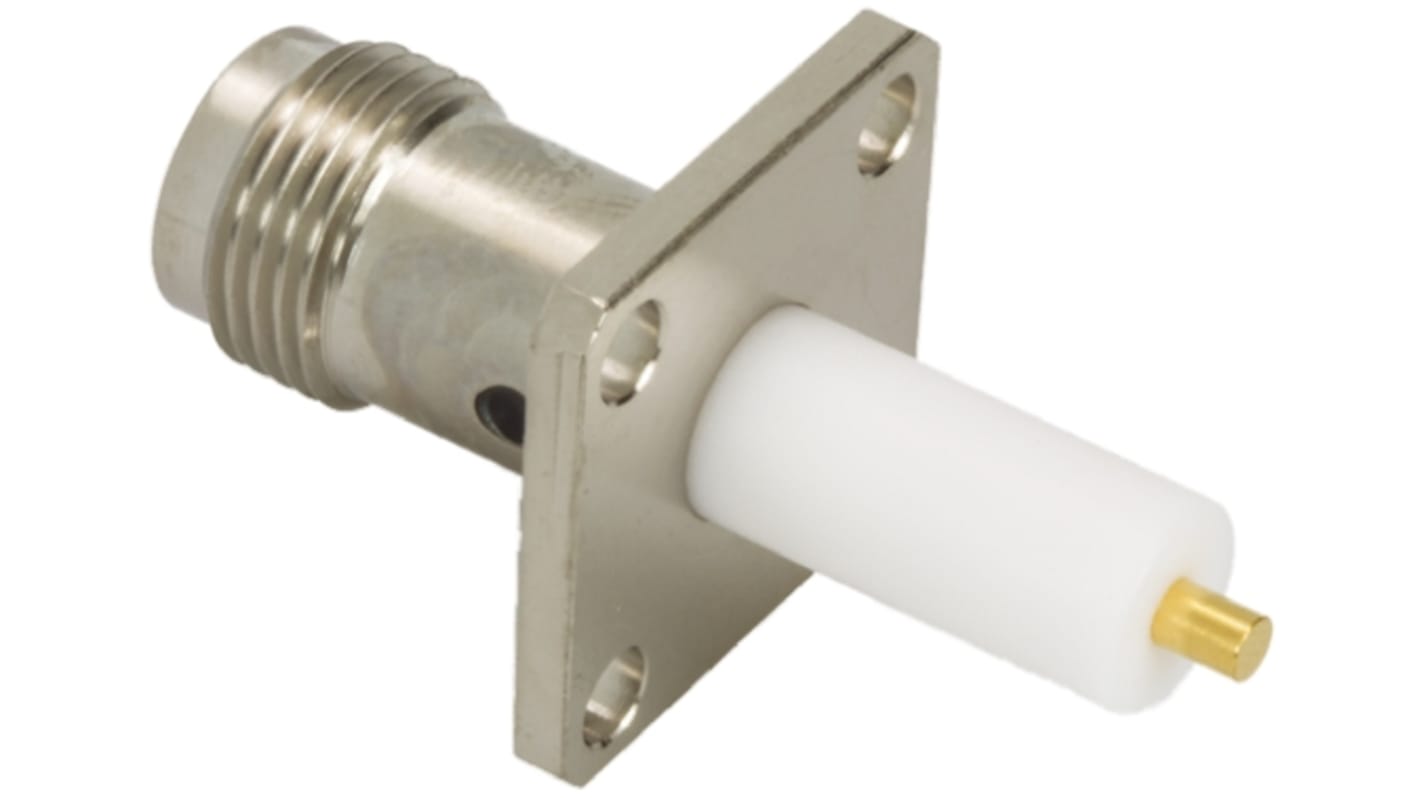 TE Connectivity, Jack Panel Mount TNC Connector, 50Ω, Solder Termination, Straight Body