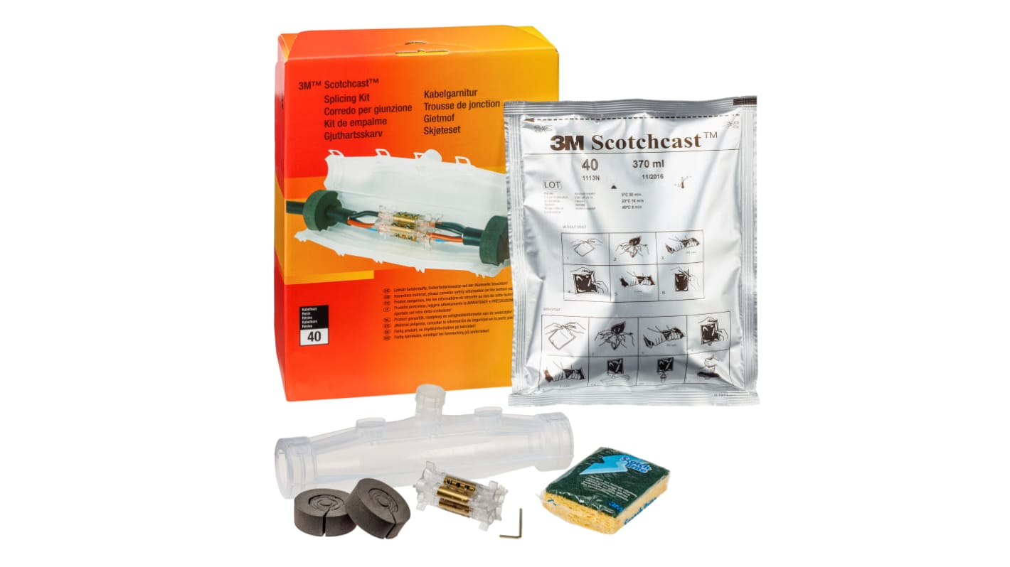 3M 92-NBA Resin Filled Cable Joint Kit, Straight Joint Type , 4 x 1.5 → 4mm²