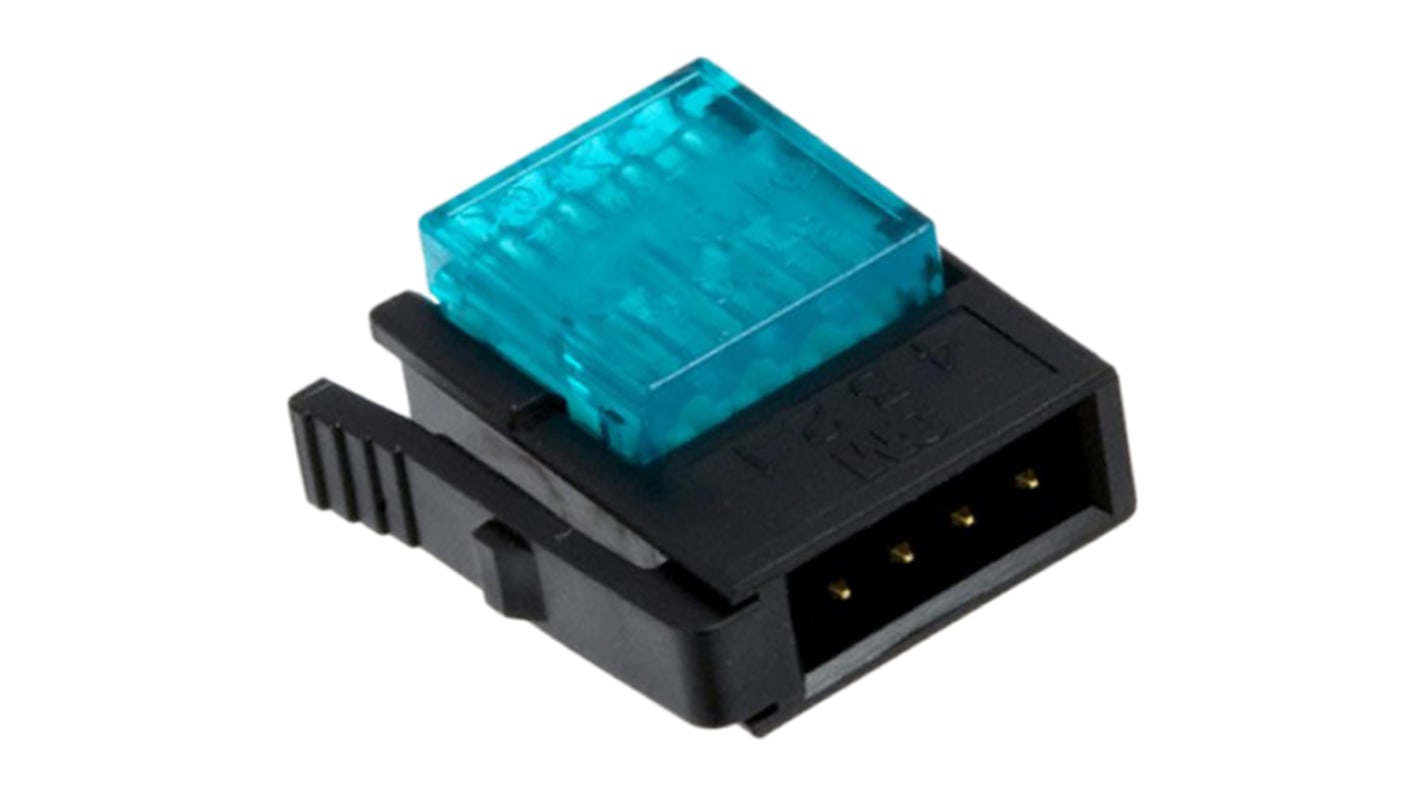 3M IDC连接器, 公插, 4p, 2.0mm间距, 电缆安装, IDC端接, 直向, 371系列