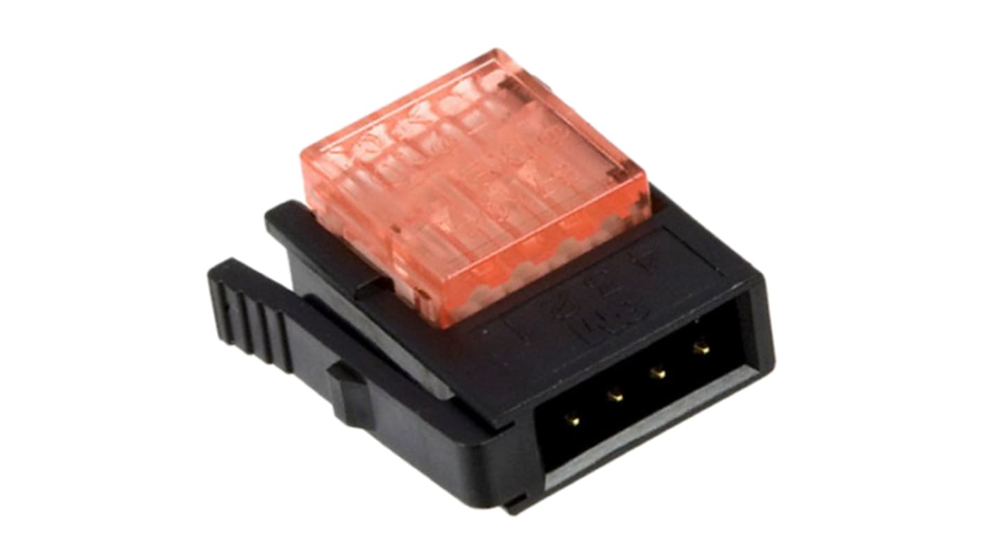 3M IDC连接器, 公插, 4p, 2.0mm间距, 电缆安装, IDC端接, 直向, 371系列