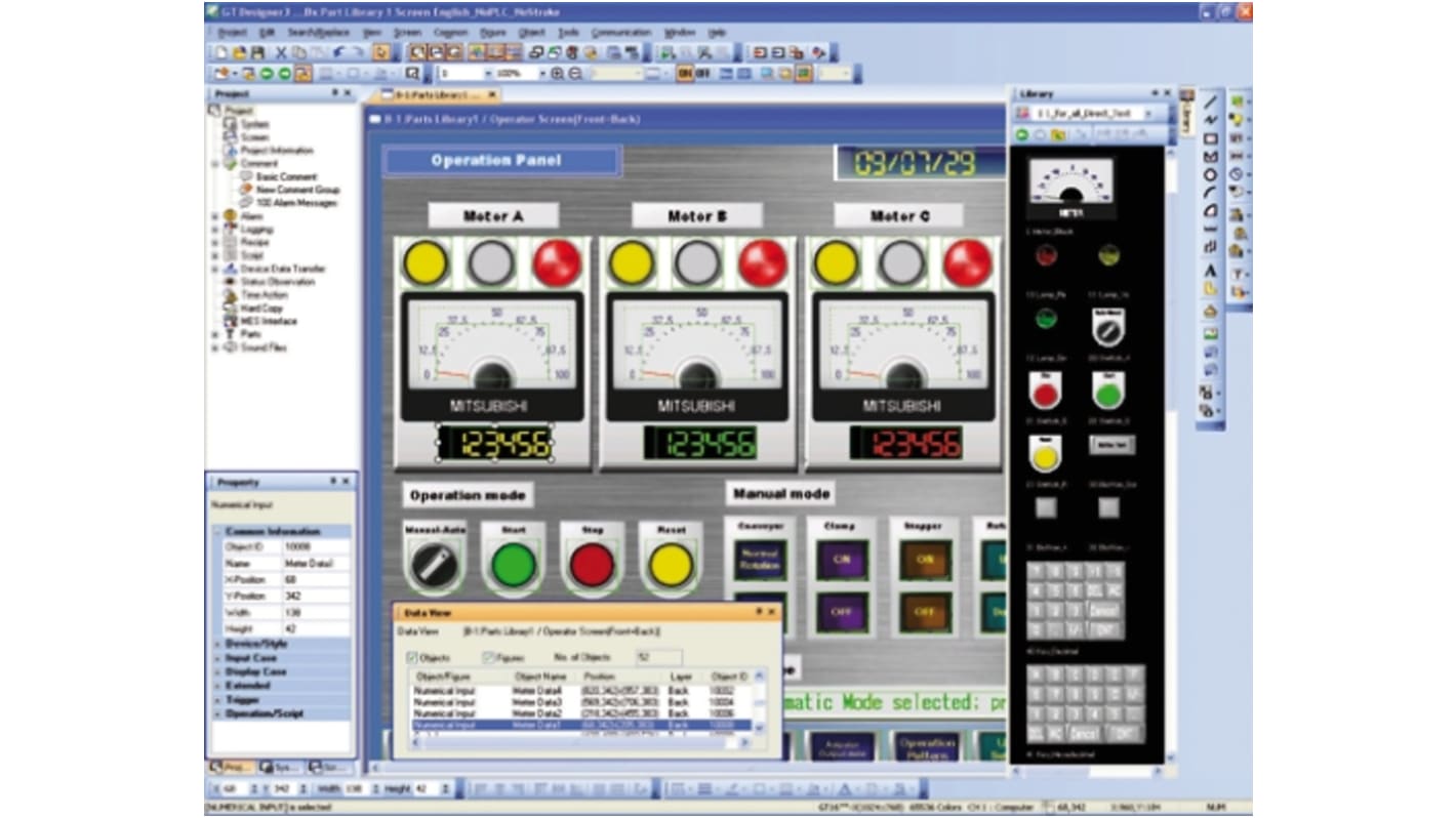 Software di programmazione PLC Mitsubishi Electric, per HMI serie GOT