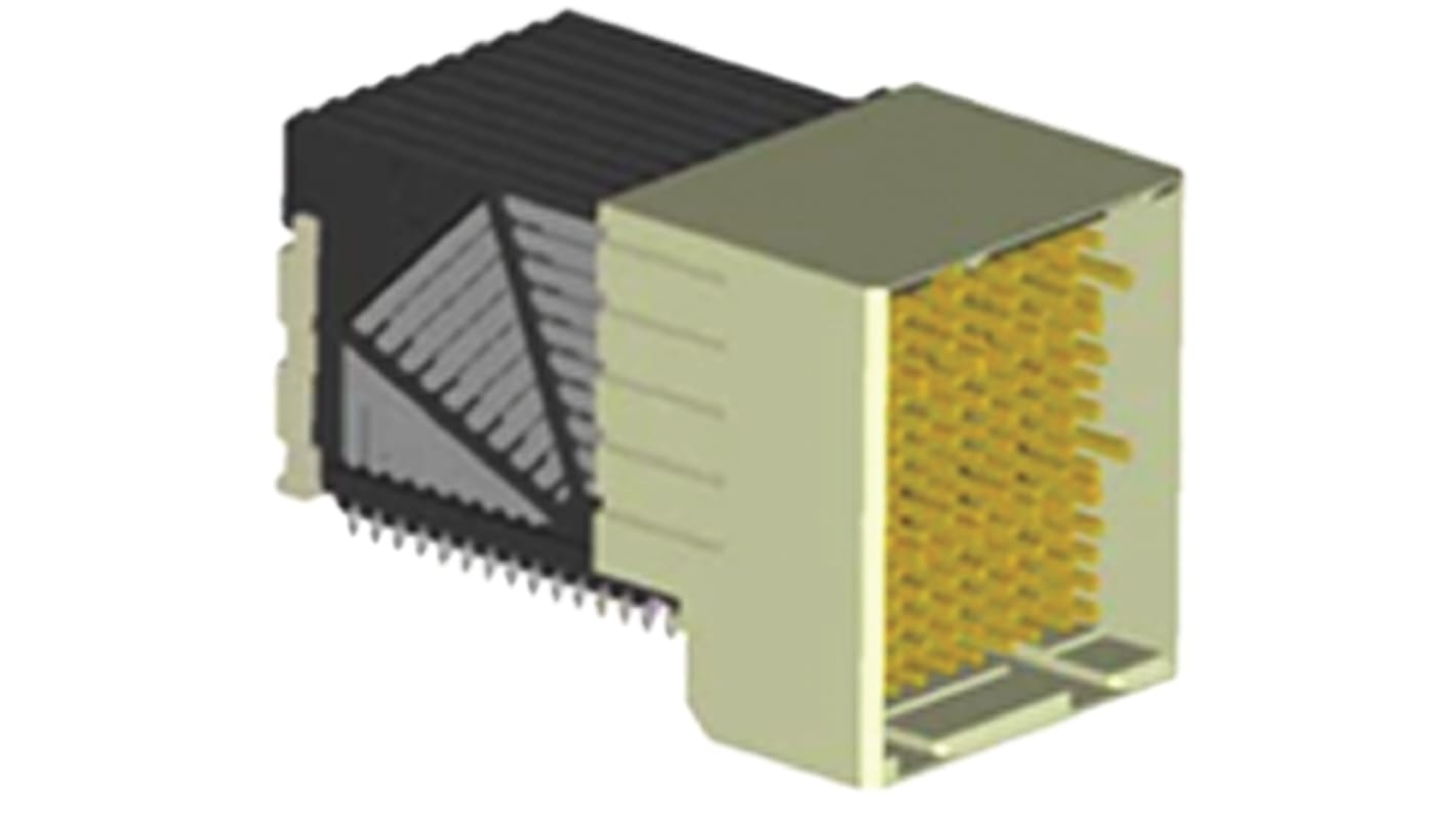 Amphenol Communications Solutions, Airmax VS 2mm Pitch High Speed Backplane Connector, Female, Right Angle, 10 Column,