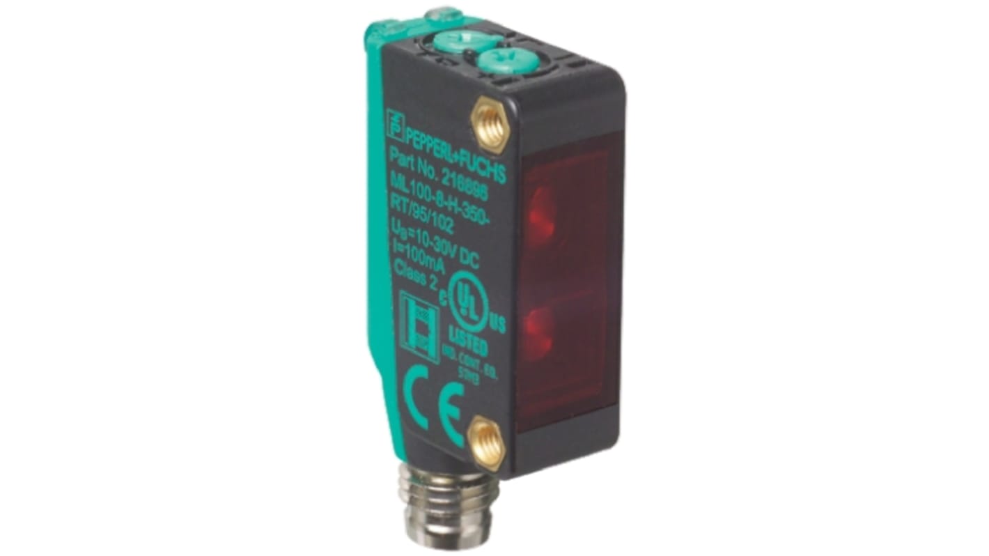 Rs-Online Sensore fotoelettrico Rettangolare Pepperl + Fuchs a diffusione rilevamento 5 mm → 350 mm uscita NPN