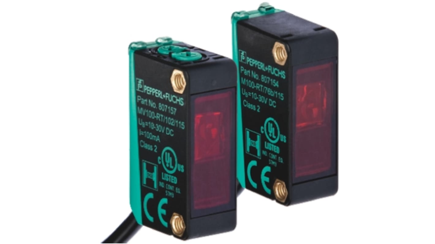 Rs-Online Sensore fotoelettrico Rettangolare Pepperl + Fuchs a fascio diretto rilevamento 10 m uscita NPN