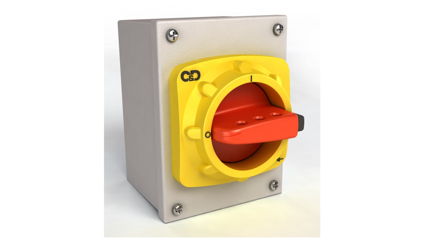 Craig & Derricott 6P Pole Isolator Switch - 20A Maximum Current, 7.5kW Power Rating, IP65