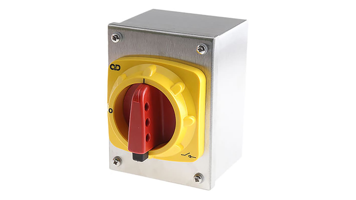 Craig & Derricott 3P Pole Isolator Switch - 63A Maximum Current, 30kW Power Rating, IP65