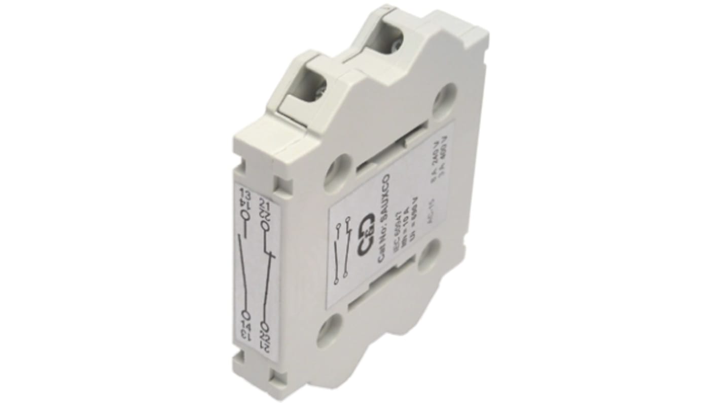 Contatto ausiliario Craig & Derricott, 2 contatti, 1 N/C + 1 N/A, montaggio laterale