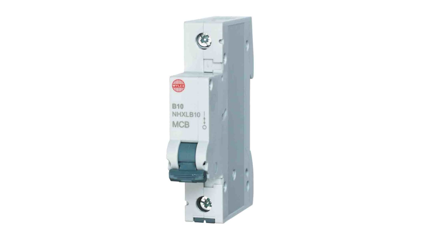 Wylex NSB Series 1 MCB, 1P, 10A Curve B, 6 kA Breaking Capacity