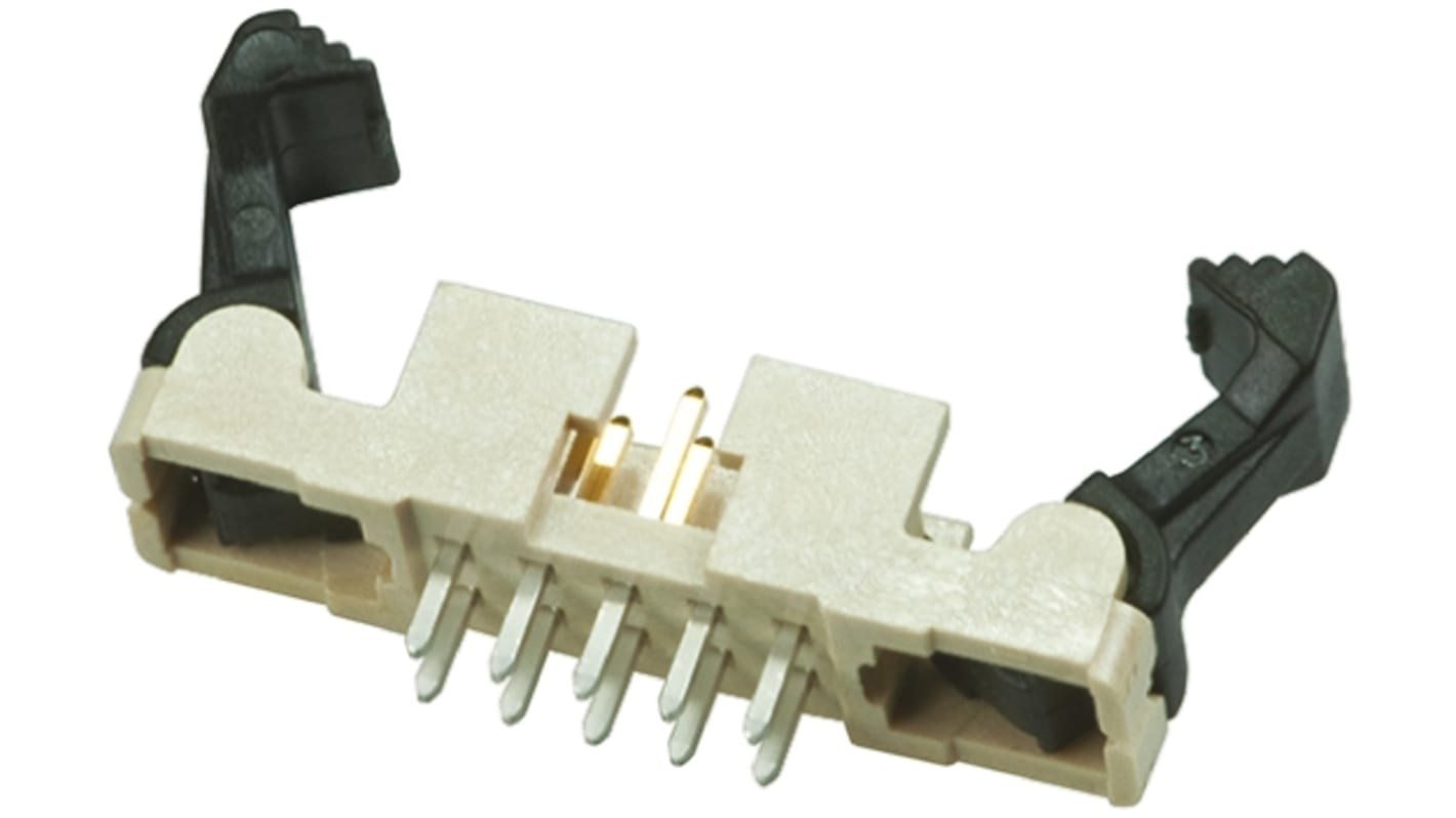 Amphenol ICC Minitek Series Straight Through Hole PCB Header, 8 Contact(s), 2.0mm Pitch, 2 Row(s), Shrouded