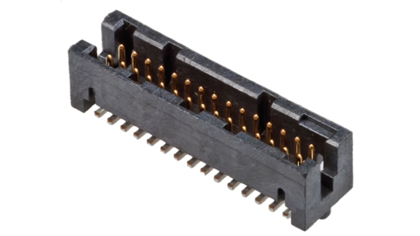 Amphenol Communications Solutions Rib-Cage Series Straight Surface Mount PCB Header, 30 Contact(s), 1.27mm Pitch, 2