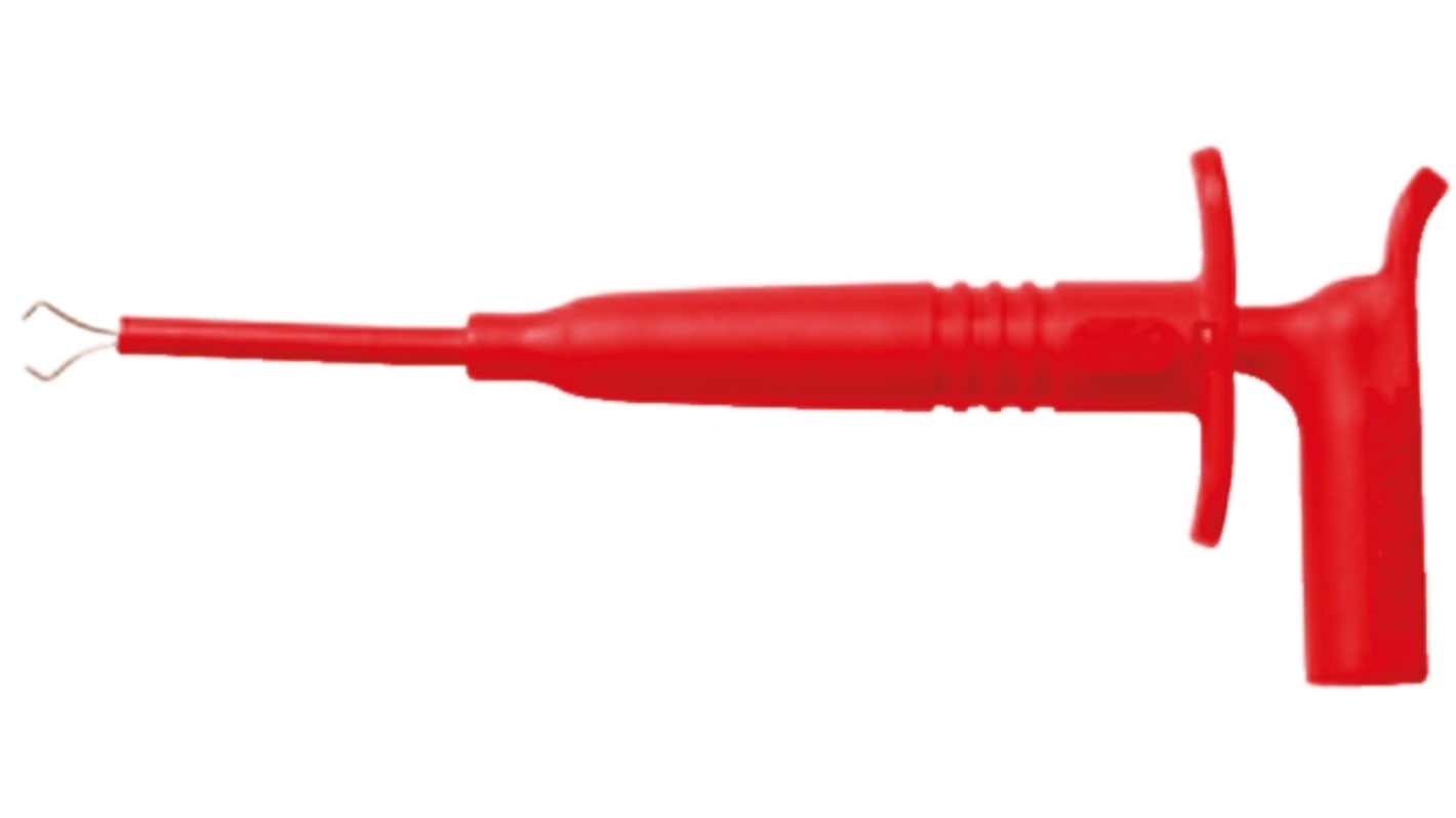 Mueller Electric Red Hook Clip, 1A, 1kV, 4mm Socket