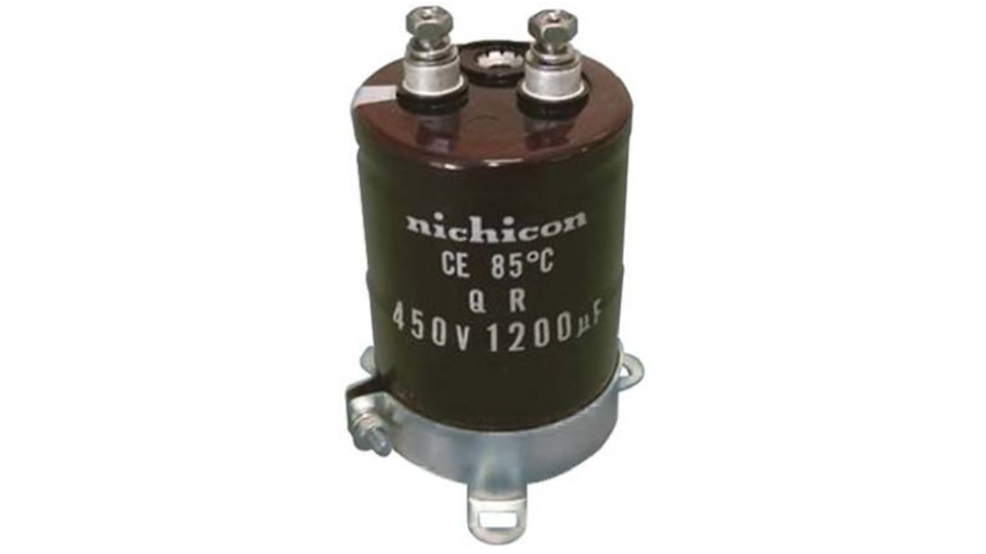 Nichicon 1800μF Aluminium Electrolytic Capacitor 400V dc, Screw Terminal - LQR2G182MSEF