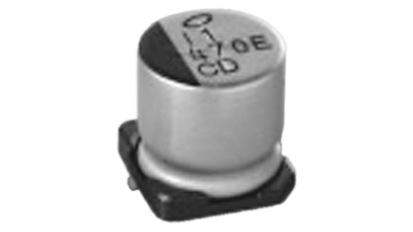 Condensador electrolítico Nichicon serie CD, 470μF, ±20%, 25V dc, mont. SMD, 10 (Dia.) x 10mm