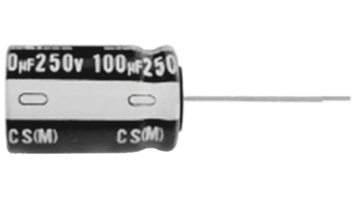 Nichicon 22μF Aluminium Electrolytic Capacitor 160V dc, Radial, Through Hole - UCS2C220MPD