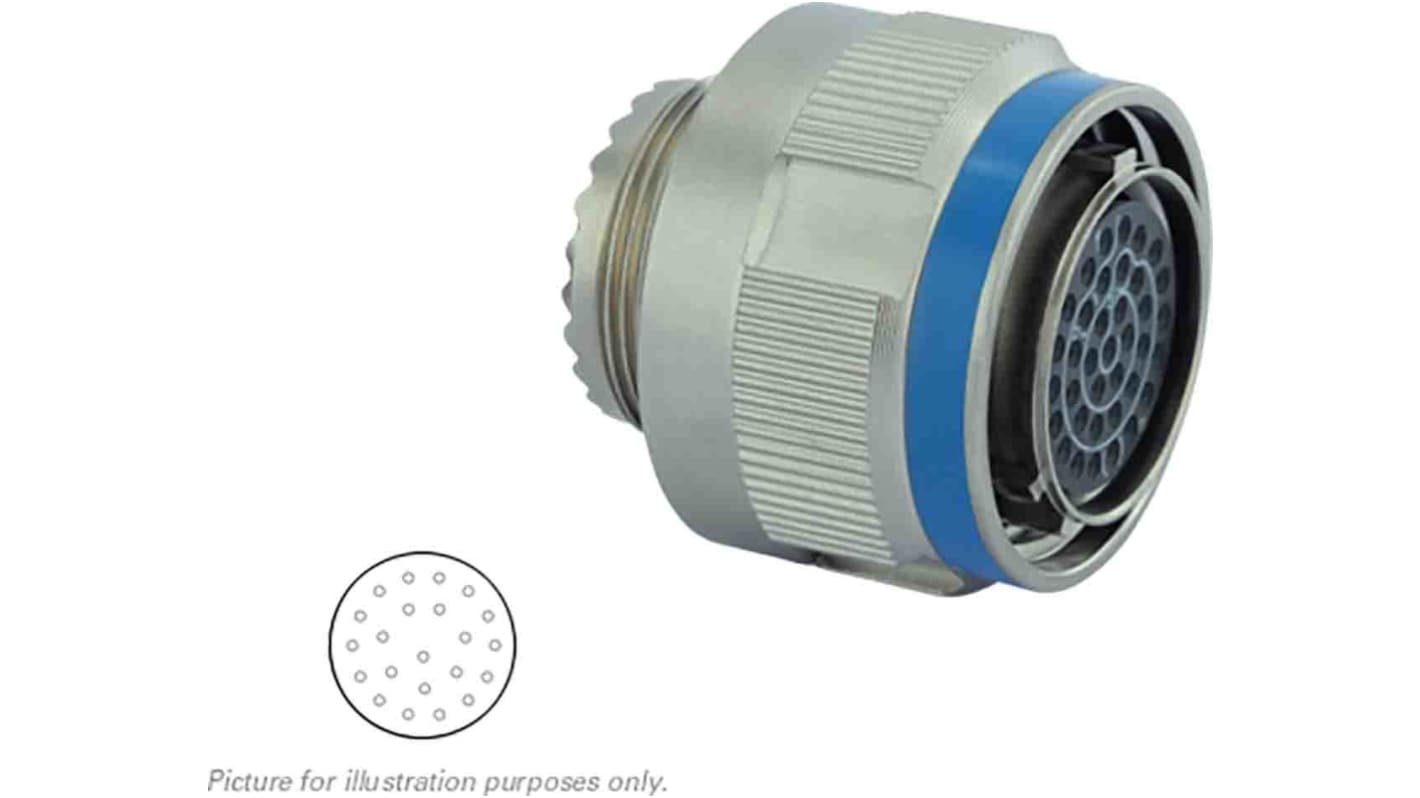 Souriau Sunbank by Eaton, 8D, Copper Alloy 22 Way MIL Spec Circular Connector Plug, Socket Contacts,Shell Size 13,