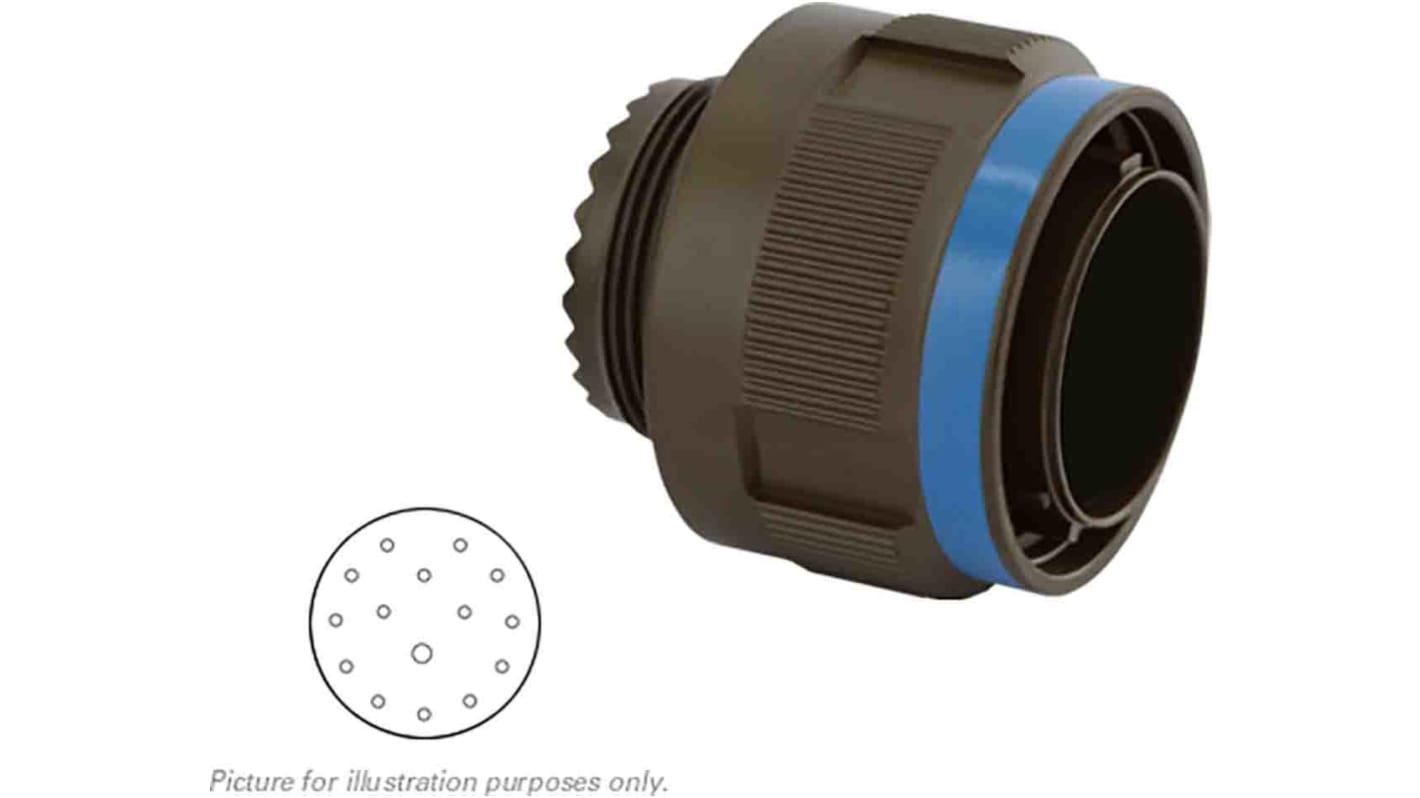 Souriau Sunbank by Eaton, 8D, Copper Alloy 15 Way MIL Spec Circular Connector Plug, Pin Contacts,Shell Size 15, Screw