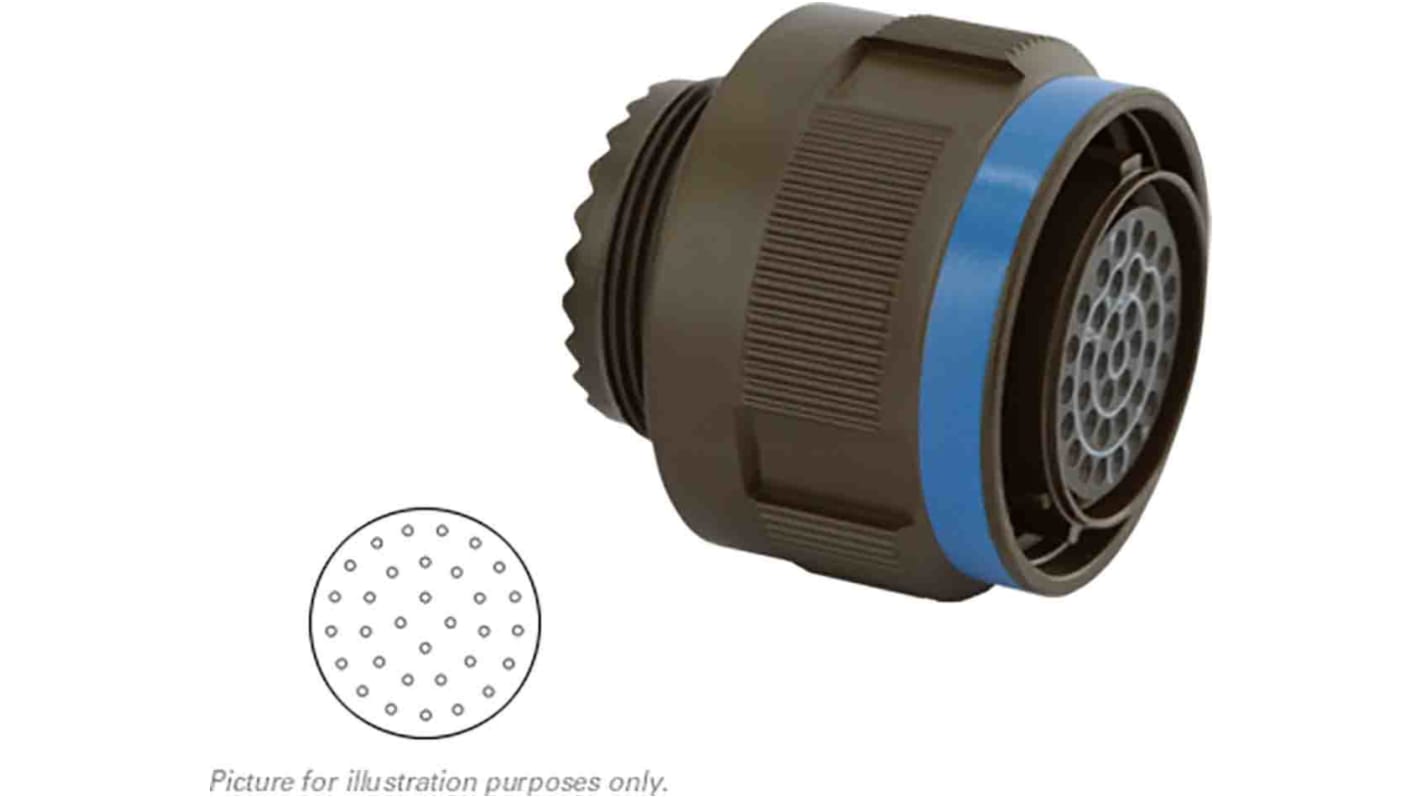 Souriau Sunbank by Eaton, 8D, Copper Alloy 32 Way MIL Spec Circular Connector Plug, Socket Contacts,Shell Size 19,
