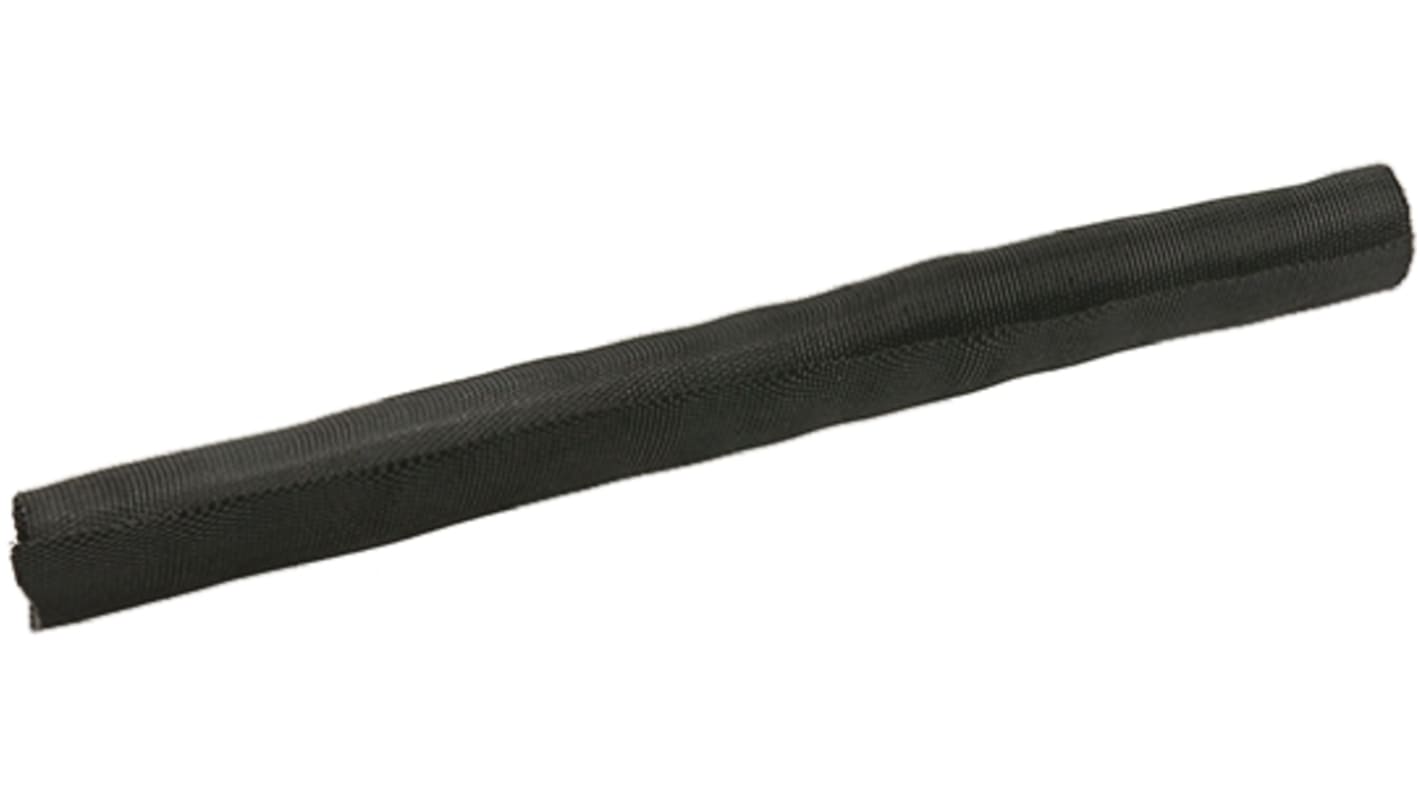 HellermannTyton Braided PET Black Cable Sleeve, 25mm Diameter, 25m Length