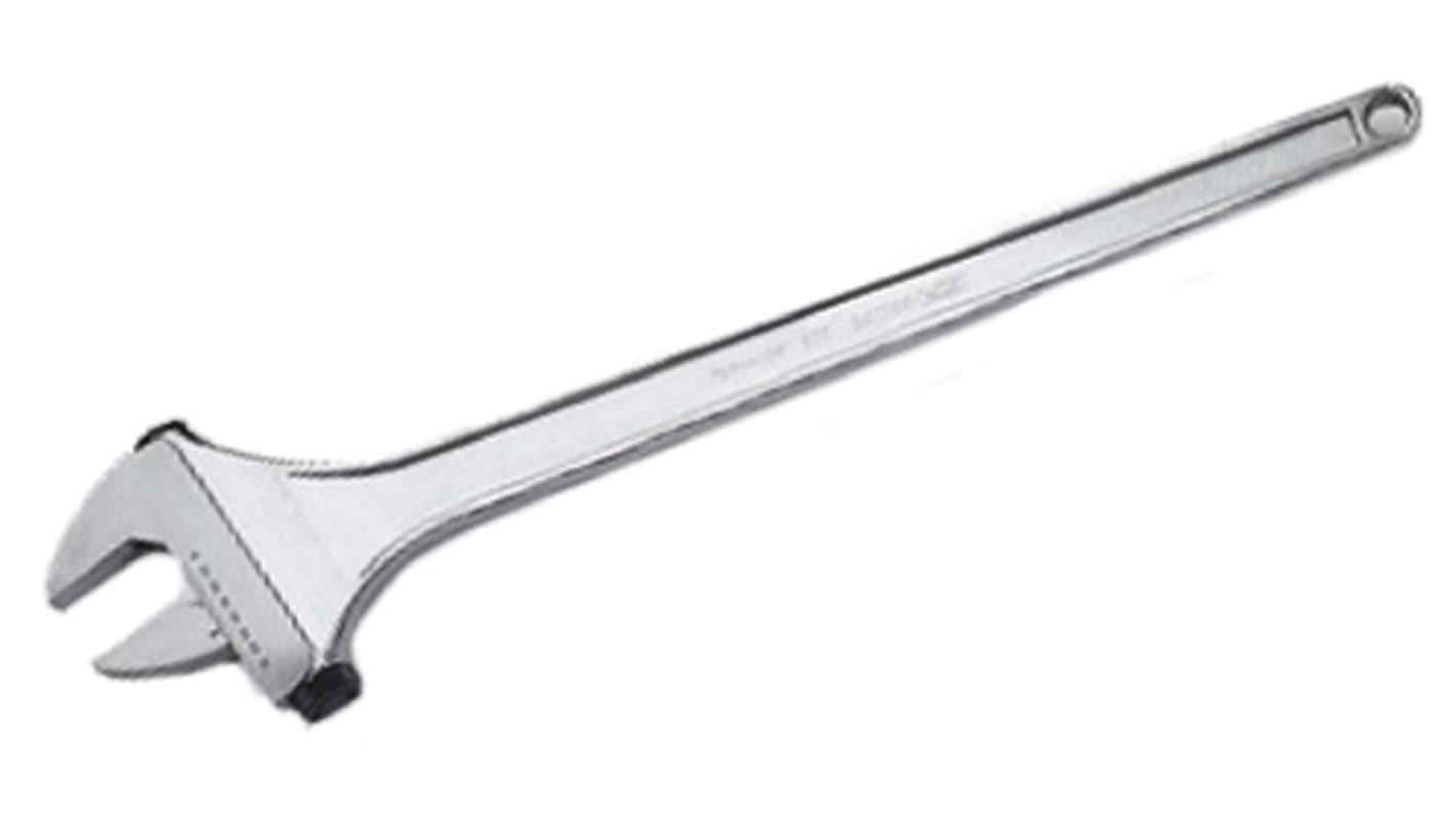 Bahco Adjustable Spanner, 750 mm Overall, 77mm Jaw Capacity, Metal Handle