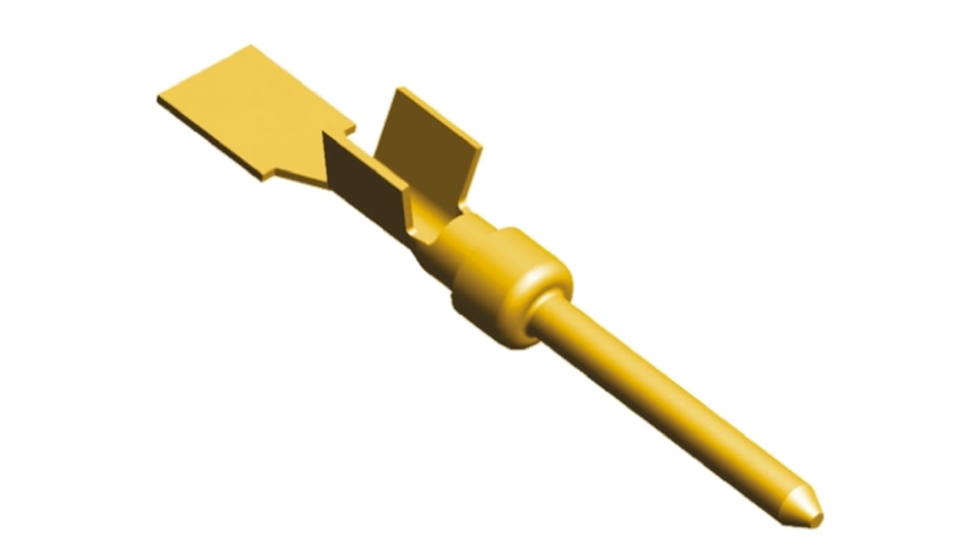 TE Connectivity, AMPLIMITE HDP-20 Series, size 20 Male Crimp D-sub Connector Contact, Gold over Nickel, Gold over