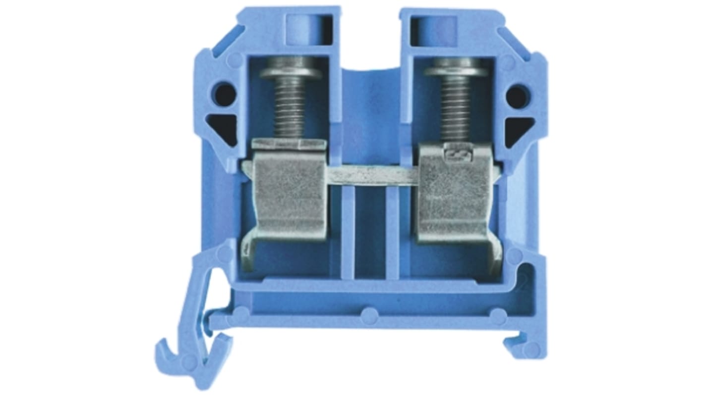 Weidmuller 0443780000 SAK Series Blue, 10mm², Single-Level, Screw Termination